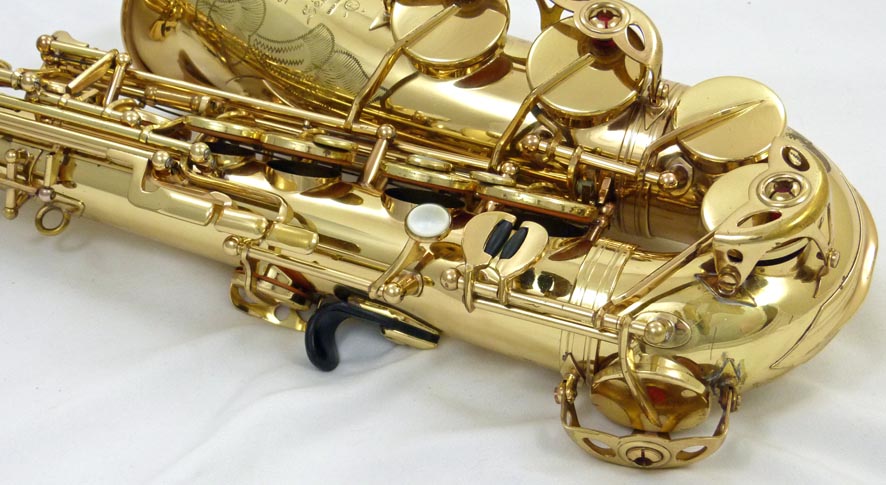 Selmer Mark VI alto saxophone - close up of bottom of sax