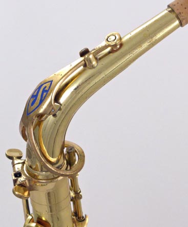 Used Mark 6 alto saxophone - close up of neck