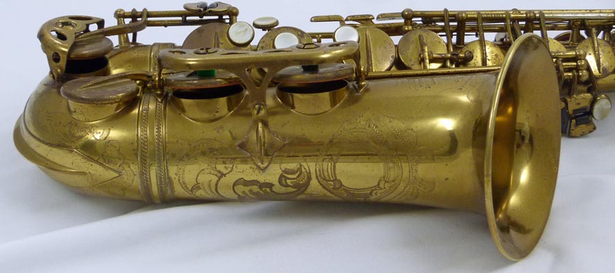 Selmer Super Balanced Action (SBA) alto saxophone - engraving on bell