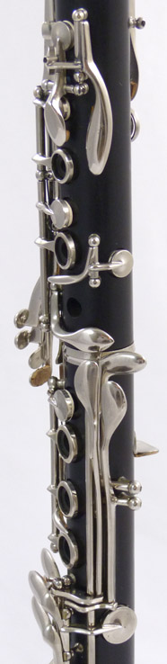 Used Boosey and Hawkes 8-10 Clarinet - close-up of keys