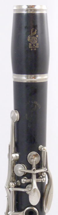 Used B&H 8-10 Clarinet - close up of barrel and top joint