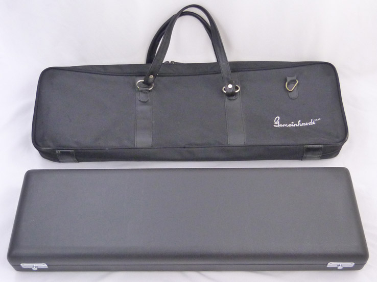 Used Gemeinhardt 21BSP bass flute - original Gemeinhardt hard shell case and cloth case cover