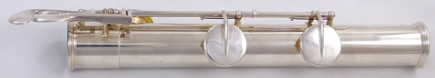 Used Gemeinhardt 21BSP bass flute - close up of foot joint