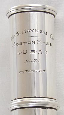 Used Haynes 1916 flute - name engraving