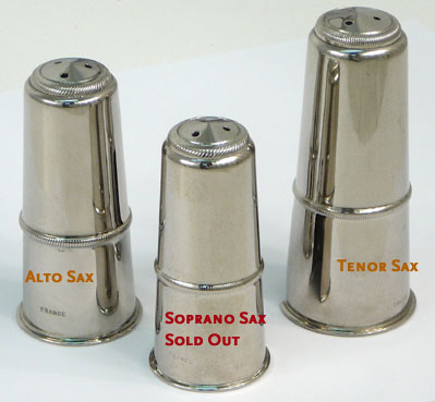 Leblanc nickel-plated mouthpiece caps for alto and tenor sax