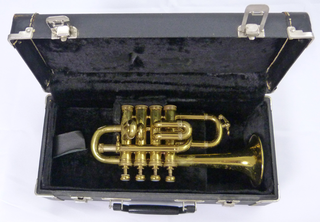 Used Selmer Paris piccolo trumpet in hard shell case