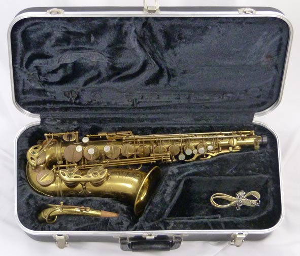 Used Selmer Super Balanced Action (SBA) alto sax - saxophone in plastic hard shell case