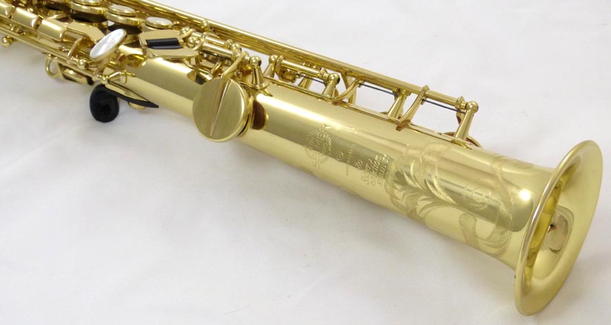 Selmer Super 80 SII soprano saxophone - close up of bell