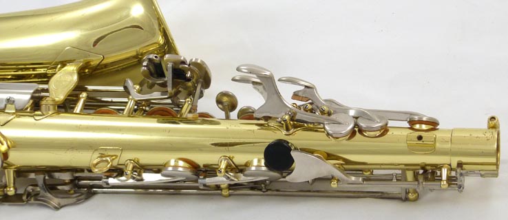 Used Yamaha YAS-23 alto saxophone - close up of back