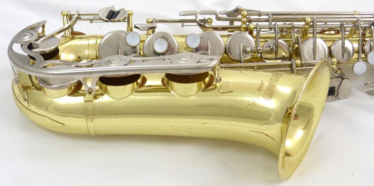 Yamaha YAS-23 alto saxophone - close up of bell