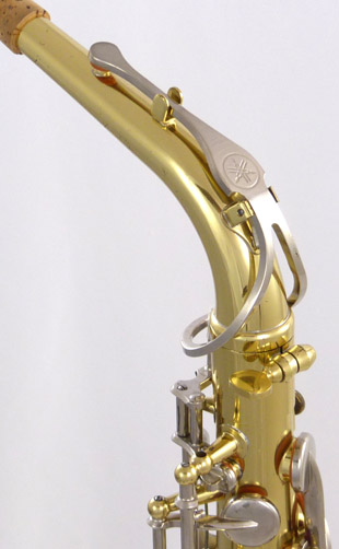 Used Yamaha YAS-23 alto sax - close up of neck