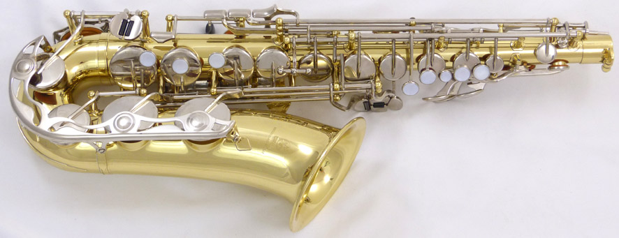 Yamaha YAS-23 alto saxophone - close up of lowerside