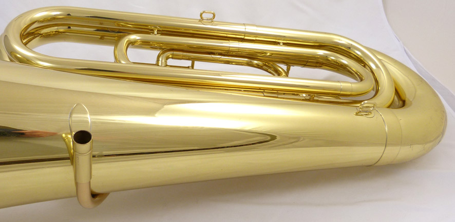 Yamaha YBB-105 3 valve tuba - close up of side