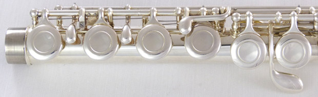 Used Yamaha YFL-221 Flute - close up of keys