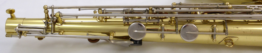 Used Yamaha YTS-23 tenor saxophone - close up of keys