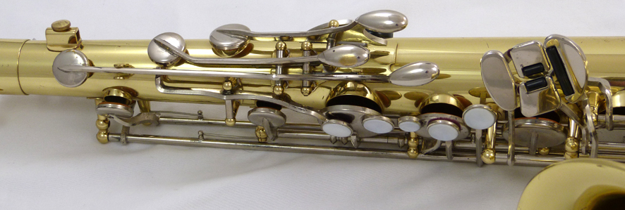 Used Yamaha YTS-23 tenor saxophone - close up of keys