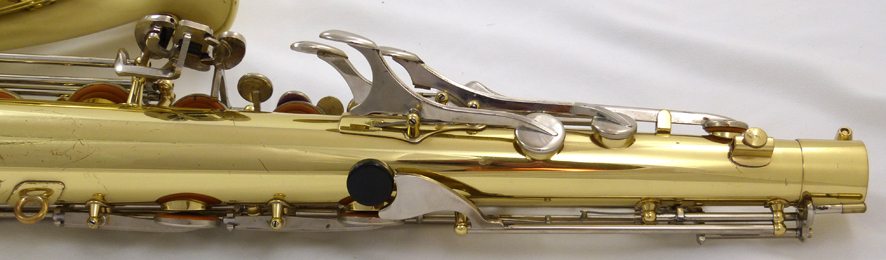 Used Yamaha YTS-23 tenor saxophone - close up of keys