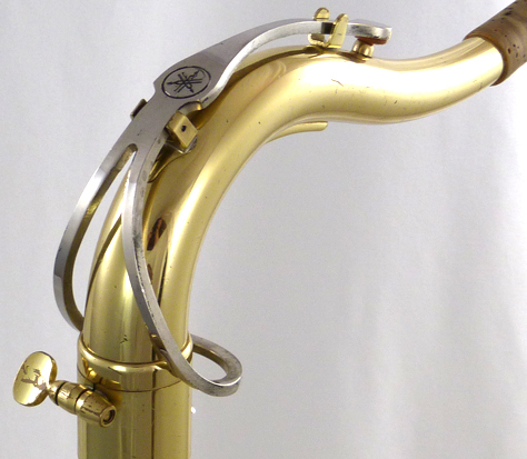 Used Yamaha YTS-23 tenor saxophone - close up of neck