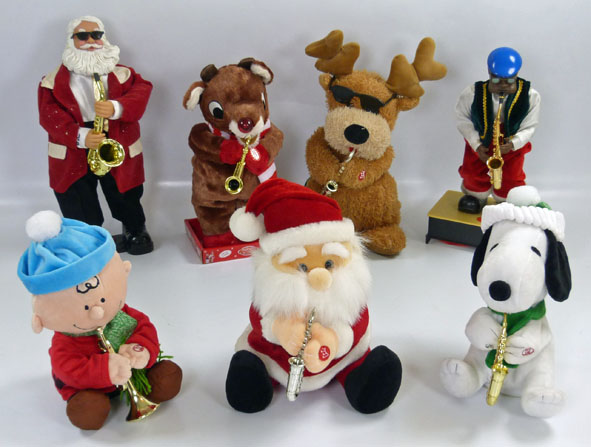 Christmas sax santas